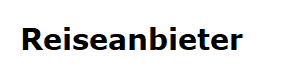  Reiseanbieter